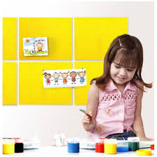 self adhesive yellow cork board wall