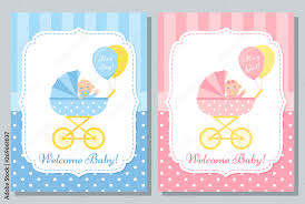 baby card vector baby shower boy and