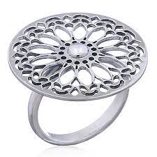 whole 925 silver mandala ring by