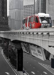 Lrt consists of three lines check your rental car options in malaysia! Monorail In Futuristic Kuala Lumpur The Automated Monorail Local Transportation System Whisks People Around In Air Conditioned Comfort Kuala Lumpur Malaysia Daily Travel Photos Once Daily Images From Around