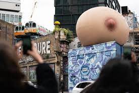 These Huge Inflatable Breasts Were Displayed All Over London to Normalize  Public Breastfeeding