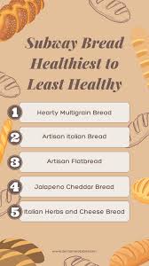 healthiest bread at subway according
