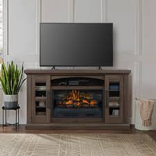 62in Warm Brown Electric Fireplace