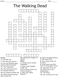 the walking dead crossword wordmint