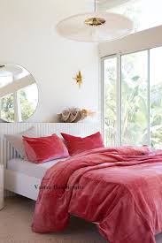 Pink Velvet Duvet Cover Comforter Cover