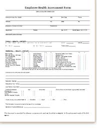 Ms Word Health Assessment Forms Templates Printable