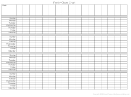 Blank Monthly Chore Chart Chart And Template Corner