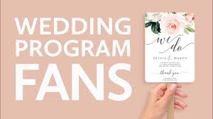 diy wedding fan program