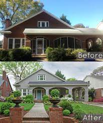 before after painted brick house