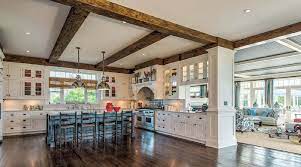 wood beam kitchen ceiling exposed