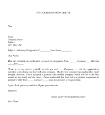 Resignation Letters Download Pdf Doc Format