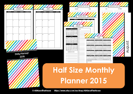 You can find an assortment of printable reading wo. New Half Size Printable Planners For 2015