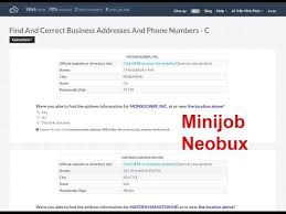 Find And Correct Business Addresses And Phone Numbers Minijob Neobux