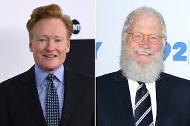 Conan o'brien walked onto the stage of the orpheum theatre in vancouver tuesday night sporting a canada ball cap, along with his suit, purple shirt and new red beard. David Letterman Gave Conan O Brien A Horse As Thank You Gift People Com