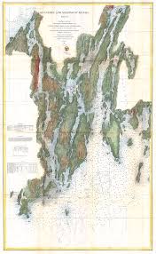 1862 Us Coast Survey Map Of The Kennebec And Sheepscot Rivers Maine Nautical Chart