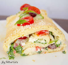 egg roulade with greek salad recipe