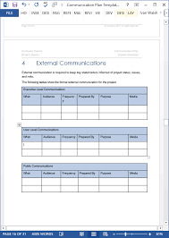 communication plan template ms word