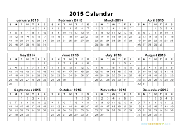 Template 2015 Printable Monthly Calendar Template Excel 2015