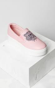 Shoes Pink Kenzo Tiger Slip On Platform Womens Faded Pink