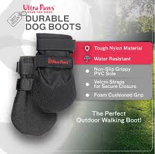 Amazon Com Ultra Paws Durable Dog Boots Black Medium Pet
