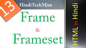frame and frameset in html you