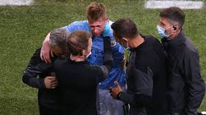 Kevin de bruyne has left the hospital with a fractured nose and eye socket following his clash of heads with chelsea defender antonio rudiger in the Eefyk5xv05kkpm