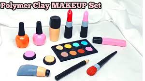 how to make polymer clay makeup set