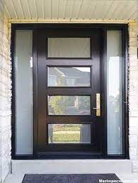 Modern Black Single Front Entry Door 4