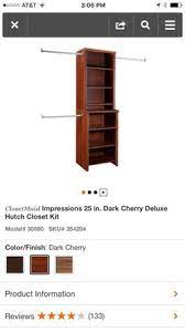 dark cherry deluxe hutch closet kit