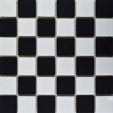 white checd mosaic tile 316x316mm
