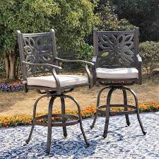 Phi Villa Brown Swivel Cast Aluminum