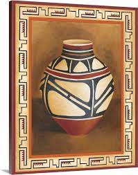 Southwest Pottery I Wall Art Canvas