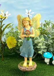 Fairy Garden Girl With Wildflowers