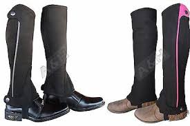 Leather Half Chaps Various Sizes Black Brown Adults Children