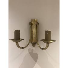 Vintage Art Deco Two Light Wall Lamps 1930