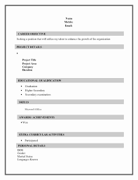 Resume Template Free Simple Resume Format Download Diacoblog Com