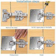 10pcs cabinet hinge repair plate kit