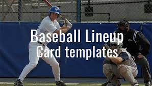 11 baseball line up card templates