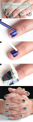 interesting nail art tutorial foiled