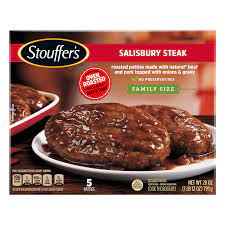 salisbury steak family size frozen meal