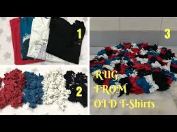 rag rug using old t shirts recycle