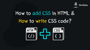 how to write and add css in html pages