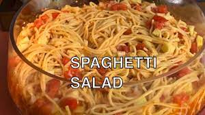 spaghetti salad recipe with salad