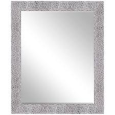 Mason White Rectangle Wall Mirror 28x33