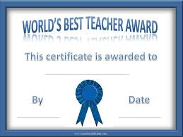 Teacher Of The Year Award Certificates Customize Online Print At