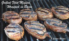grilled filet mignon wrapped with bacon