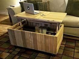 Reclaimed Pallet Coffee Table With Lift