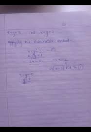 Simultaneous Equations X Y 5 X Y 1