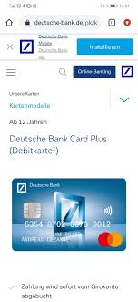 Hängt von der bank ab. Deutsche Bank Debit Card Geld Wirtschaft Und Finanzen Kreditkarte