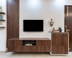 Tv Cabinet With Wooden Planks For The
